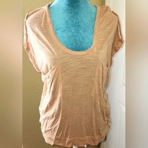 BCBG Max Azria tan blouse Med